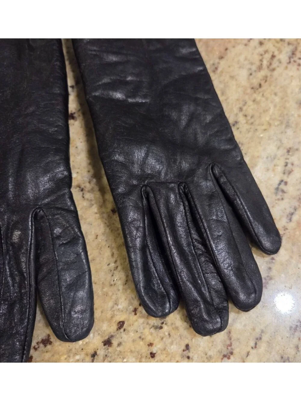 Thinsulate 40g Womens Size M Black Leather Fleece Lined Gloves